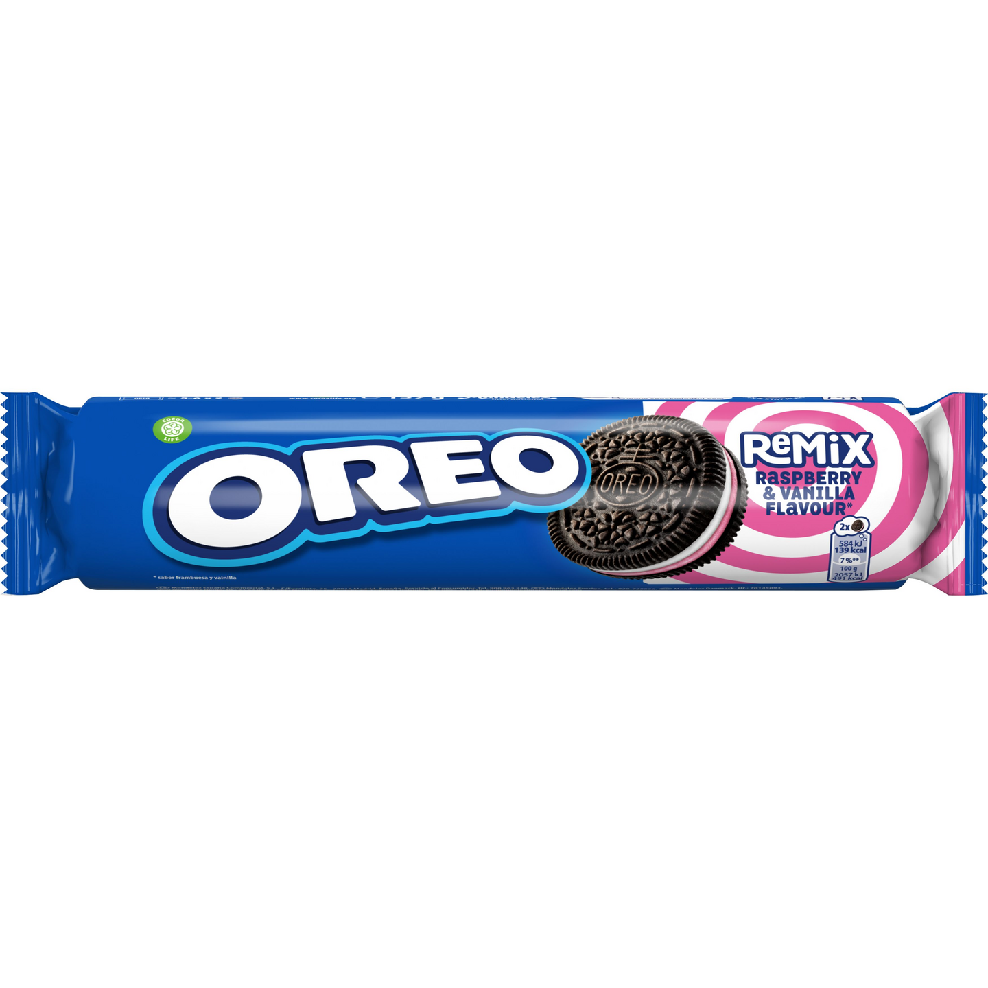 Oreo Remix Raspberry & vanilla täytekeksi 157g