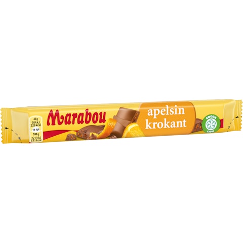 Marabou suklaapatukka 43g appelsiinikrokantti