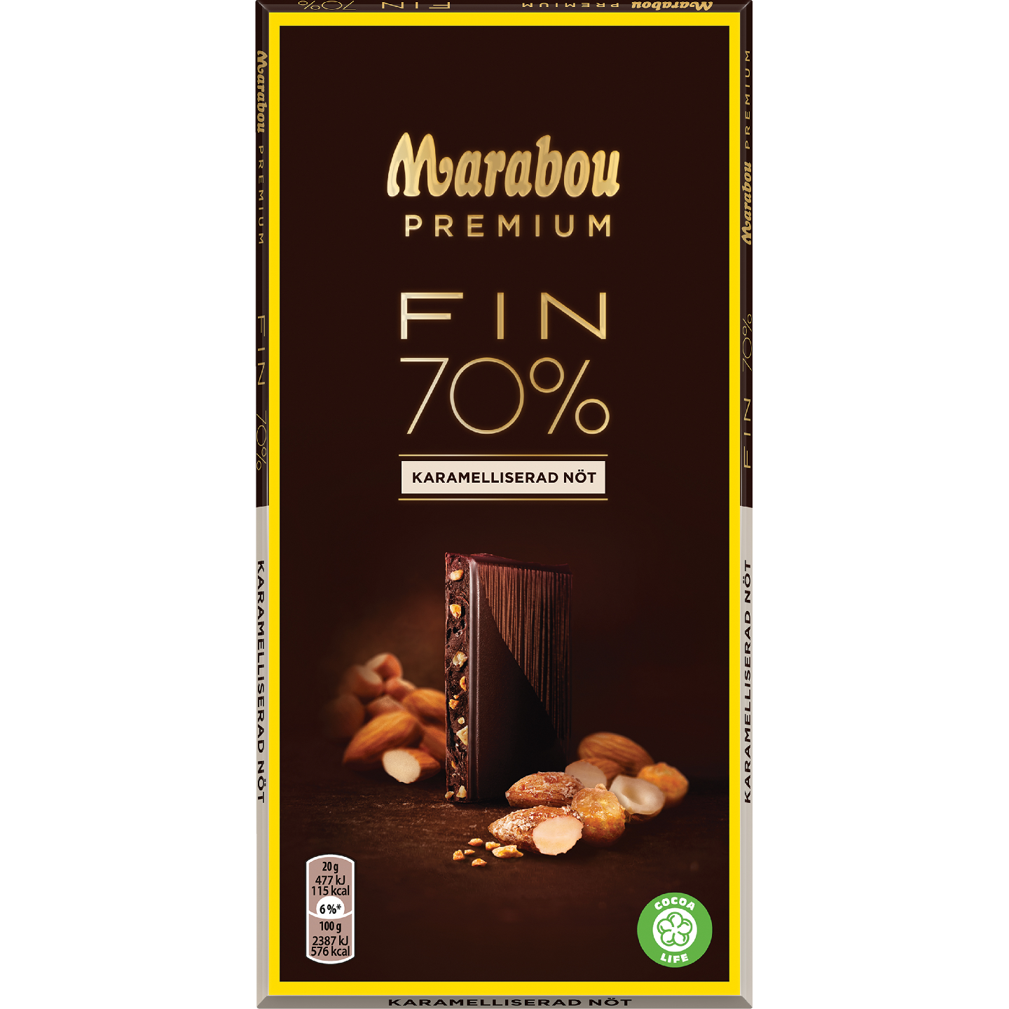Marabou Premium 100g karamellisoitu pähkinä