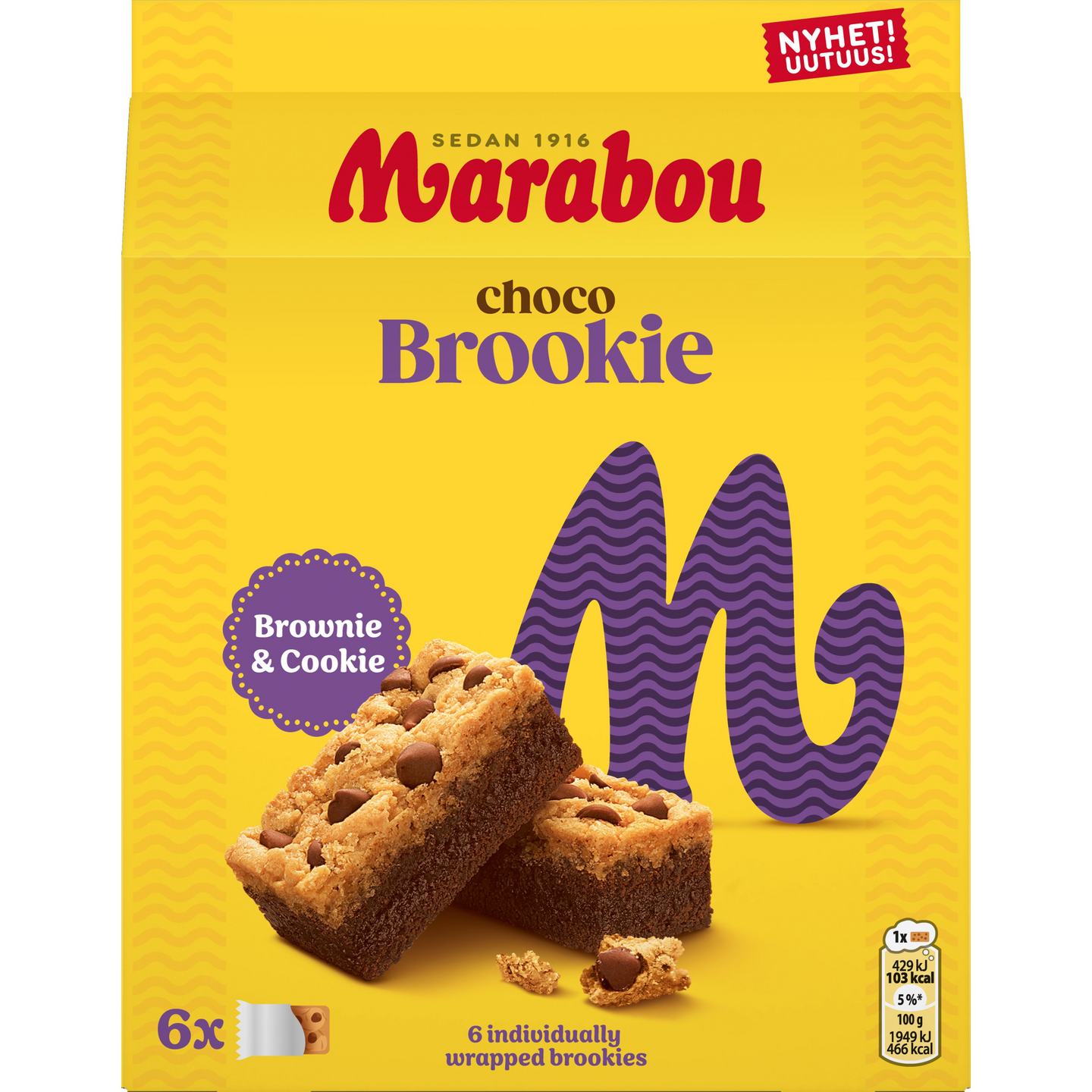 Marabou Choco Brookie leivonnaiset 132g