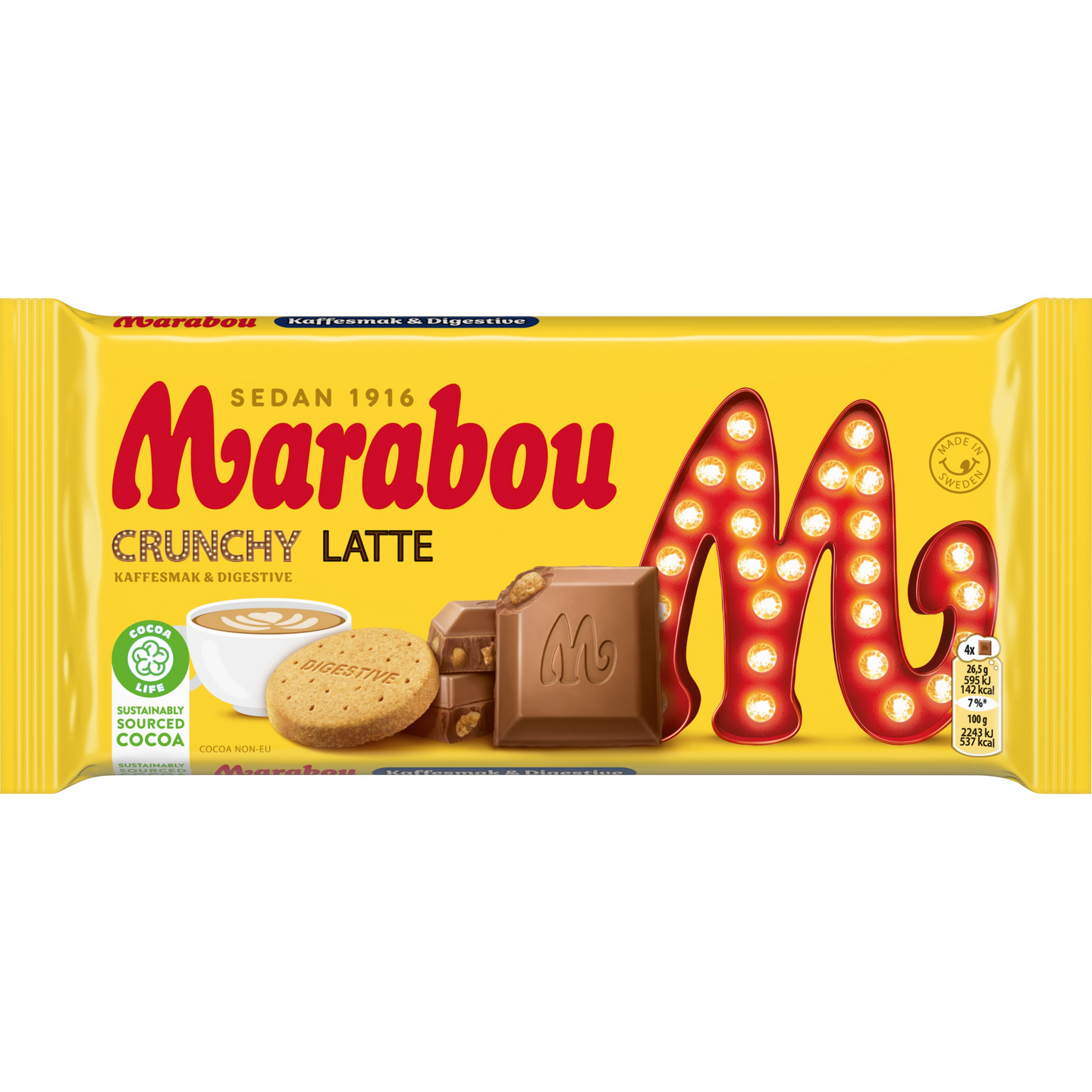 Marabou Crunchy Latte suklaalevy 185g