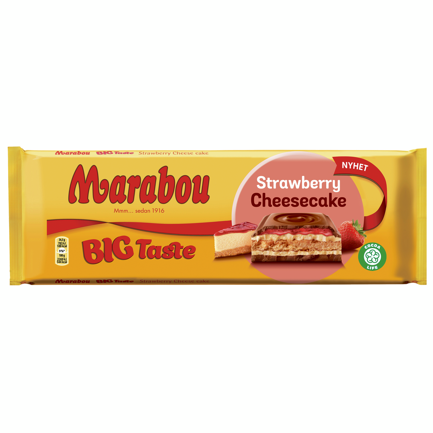 Marabou Big Taste Strawberry Cheesecake 300g | K-Ruoka Verkkokauppa