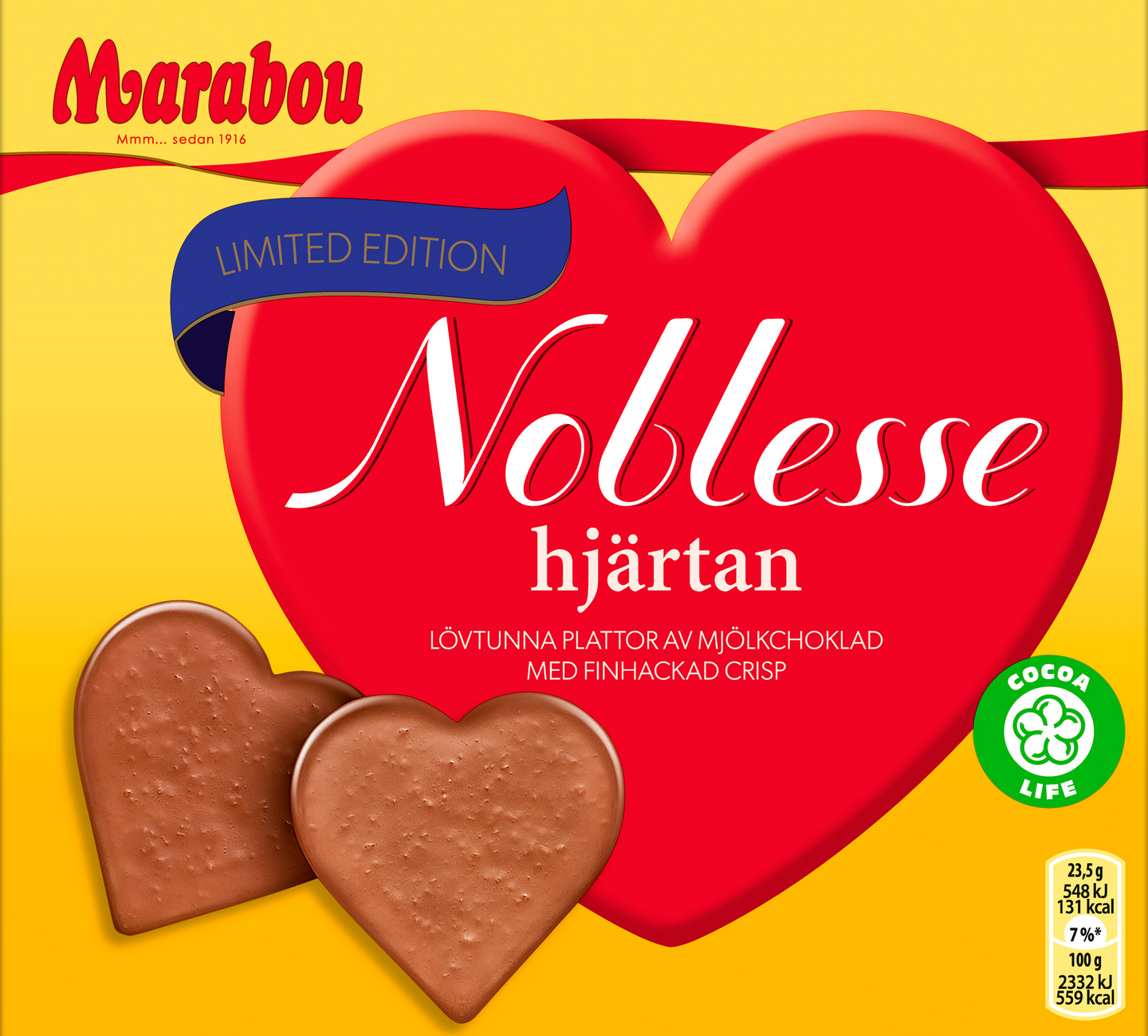 Marabou Noblesse Hjärtan suklaamakeisia 130g