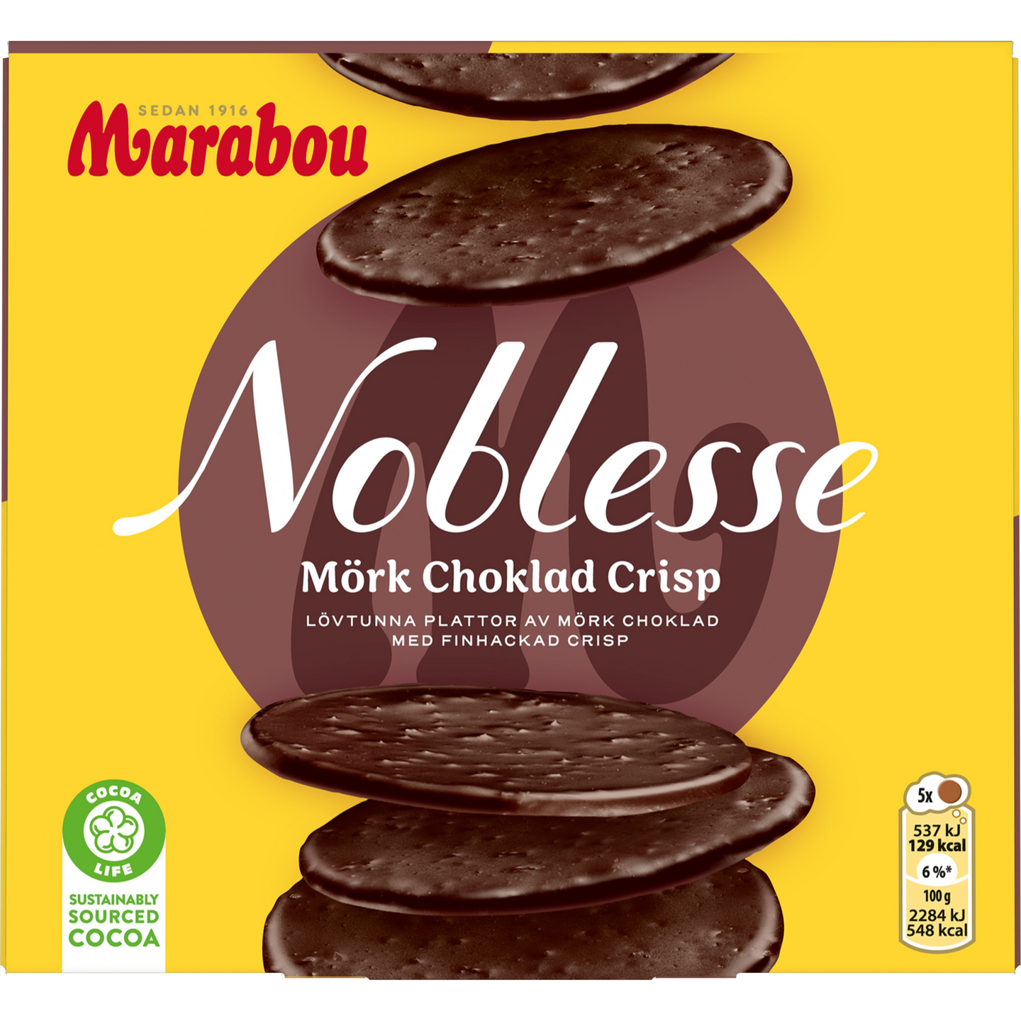 Marabou Noblesse Mörk Crisp 150g