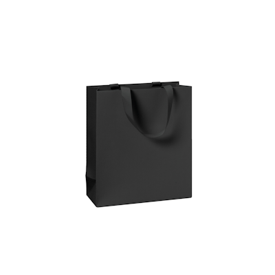 Stewo Lahjakassi Midi musta 18x8x21cm kangaskahvat FSC piikkipakkaus