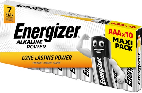 Energizer Alkaline Power AAA-paristo 10 kpl | K-Ruoka Verkkokauppa