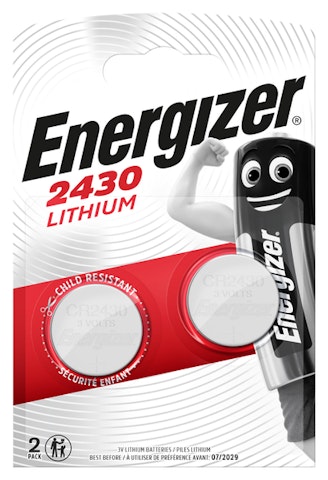 Energizer CR2430 3V lithiumparisto 2 kpl