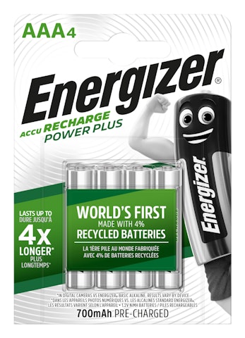 Energizer Power Plus AAA 700mAh akkuparisto 4 kpl