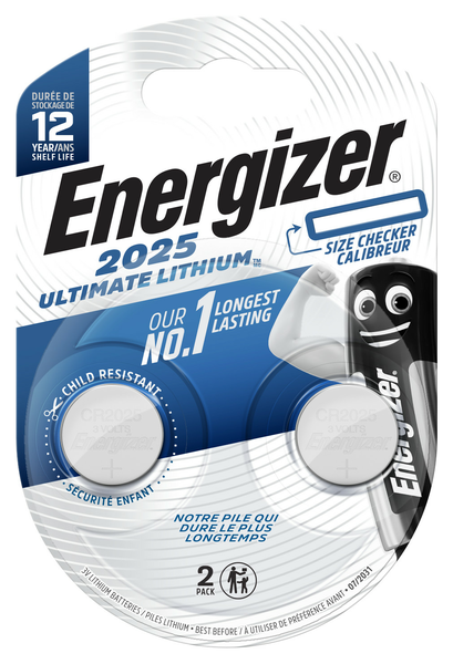 Energizer Ultimate CR2025 2 kpl lithiumparisto