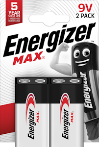 Energizer Max 9V 2 kpl