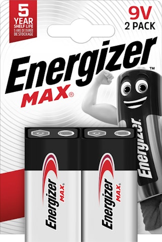 Energizer Max 9V alkaliparisto 2 kpl