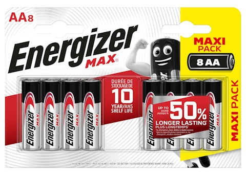 Energizer Max AA alkaliparisto 8 kpl