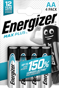 Energizer Max Plus AA-paristo 4kpl