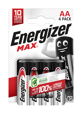 Energizer Max AA -alkaliparisto, 4 kpl