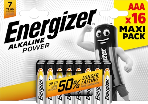 Energizer Alkaline Power AAA-paristo 16 kpl