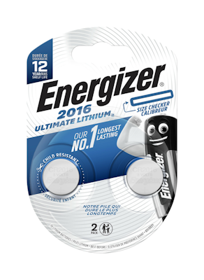 Energizer Ultimate CR2016 -nappiparisto, 2 kpl
