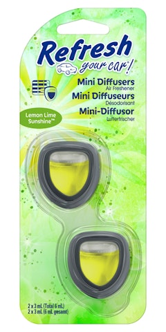 Mini ilmanraikastin 2kpl /pkt Lemon Lime tuoksu