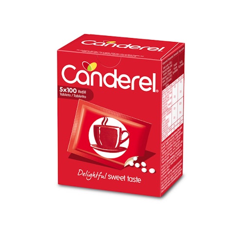 Canderel makeutusainepuriste 42,5g täyttöpakkaus 500kpl