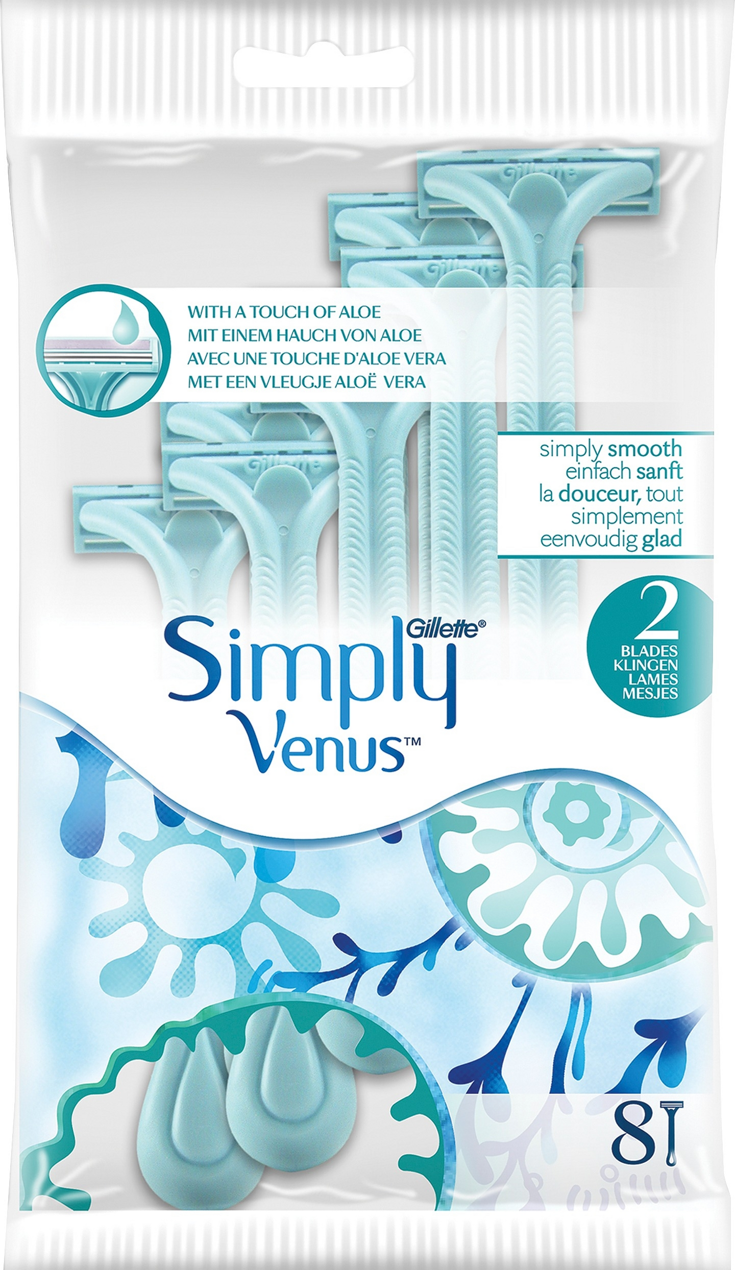 Gillette Simply Venus 2 varsiterä 8 kpl