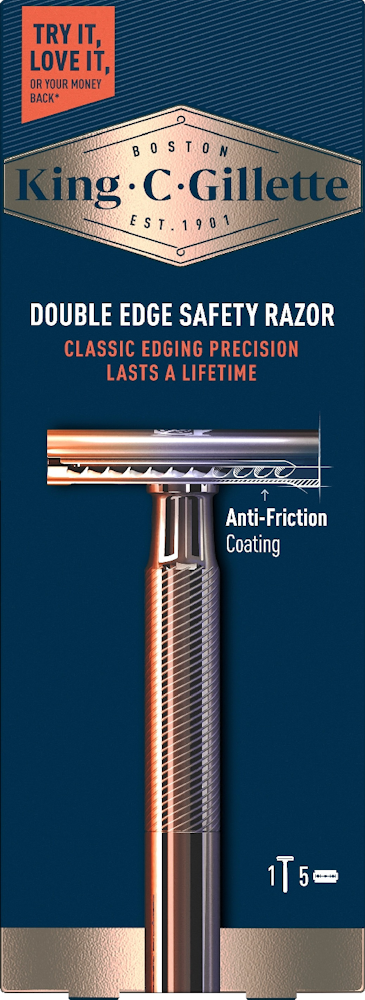 King C. Gillette klassinen partahöylä Double Edge Safety Razor — HoReCa ...