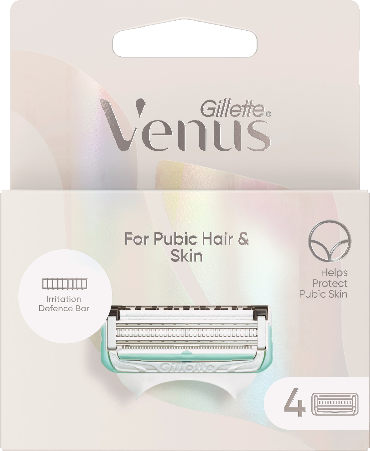 Gillette Venus pubic hair and skin terät 4 kpl