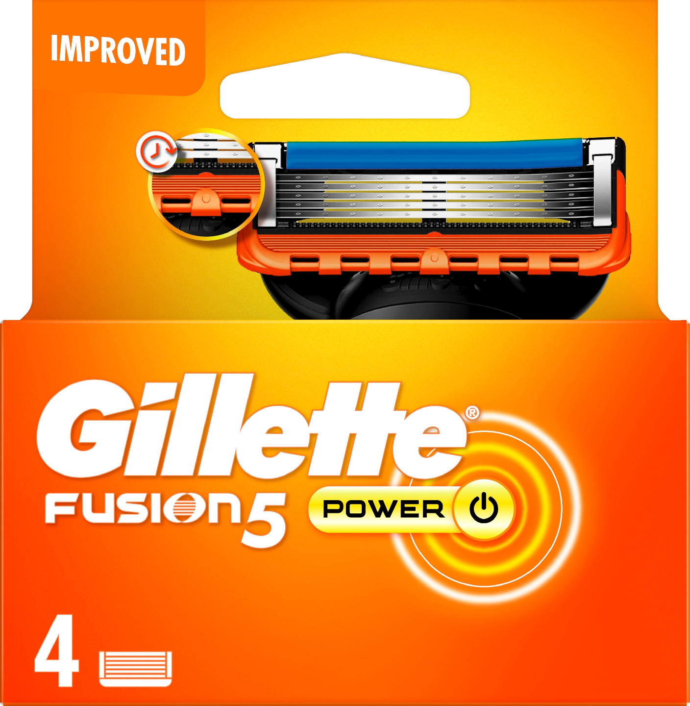 Gillette Fusion5 Power teräpakkaus 4 kpl