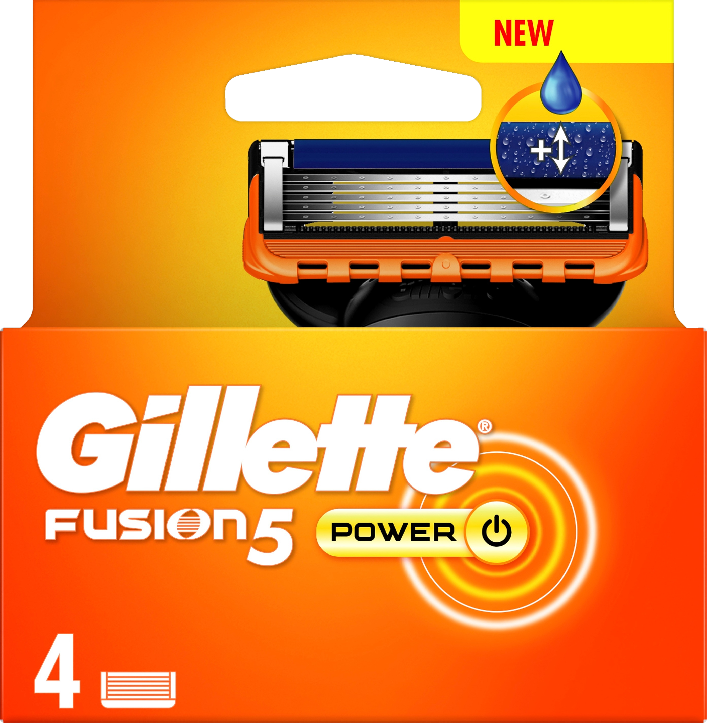 Gillette Fusion5 Power teräpakkaus 4 kpl