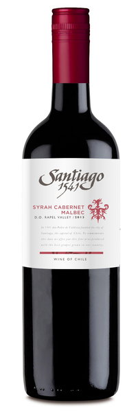 Santiago 1541 Syrah Cabernet Sauvignon Malbec 75cl 13,5%