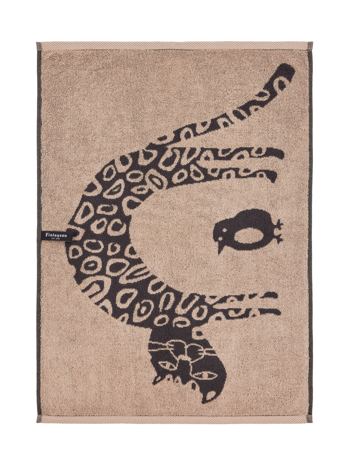 Finlayson Käpälämäki käsipyyhe 50x70 cm tummanharmaa-beige