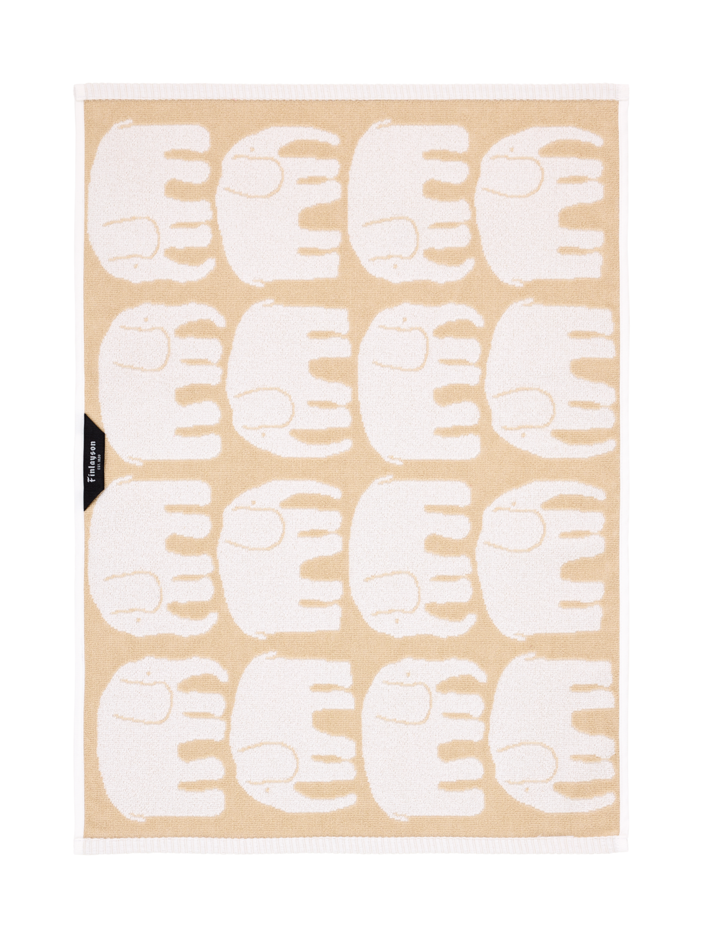 Finlayson Elefantti käsipyyhe 50x70 cm beige GOTS