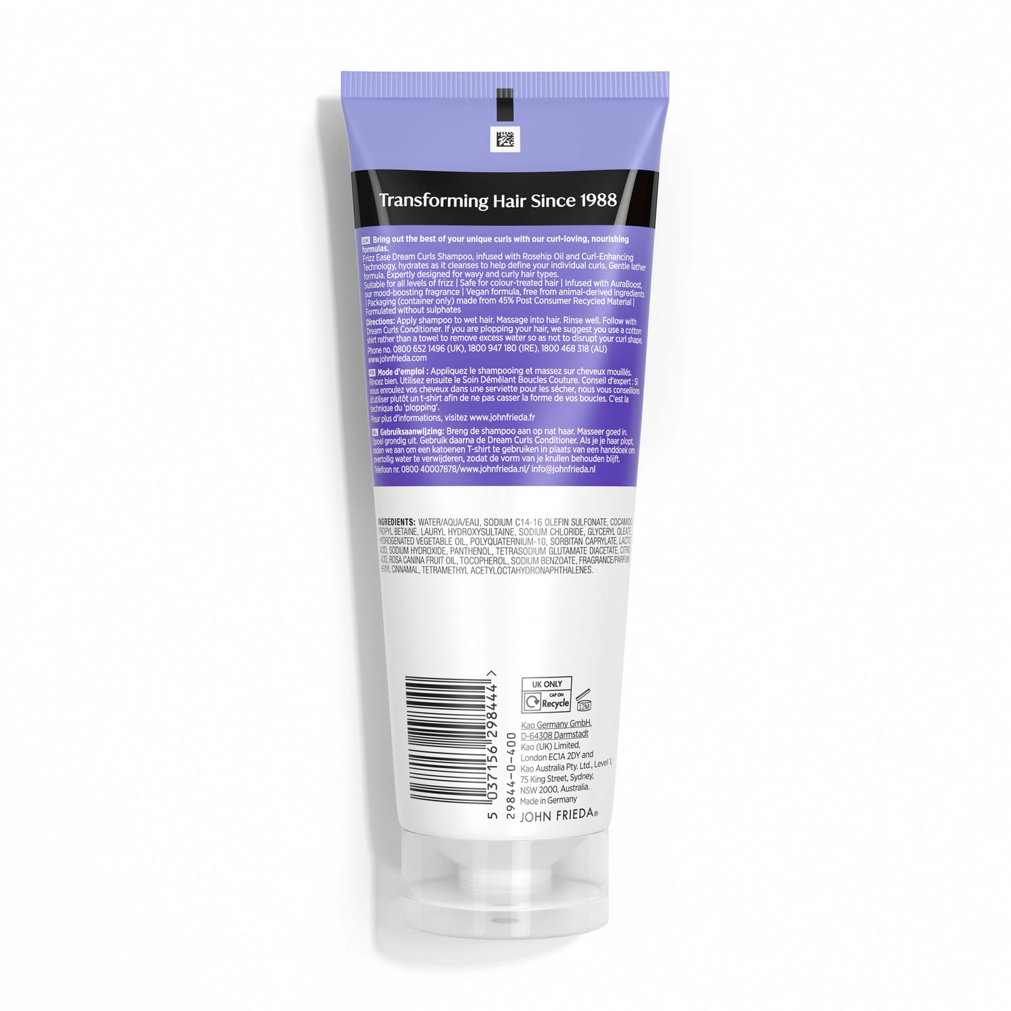 John Frieda JF DC CURL SHAMP 250ML 25.00 ML