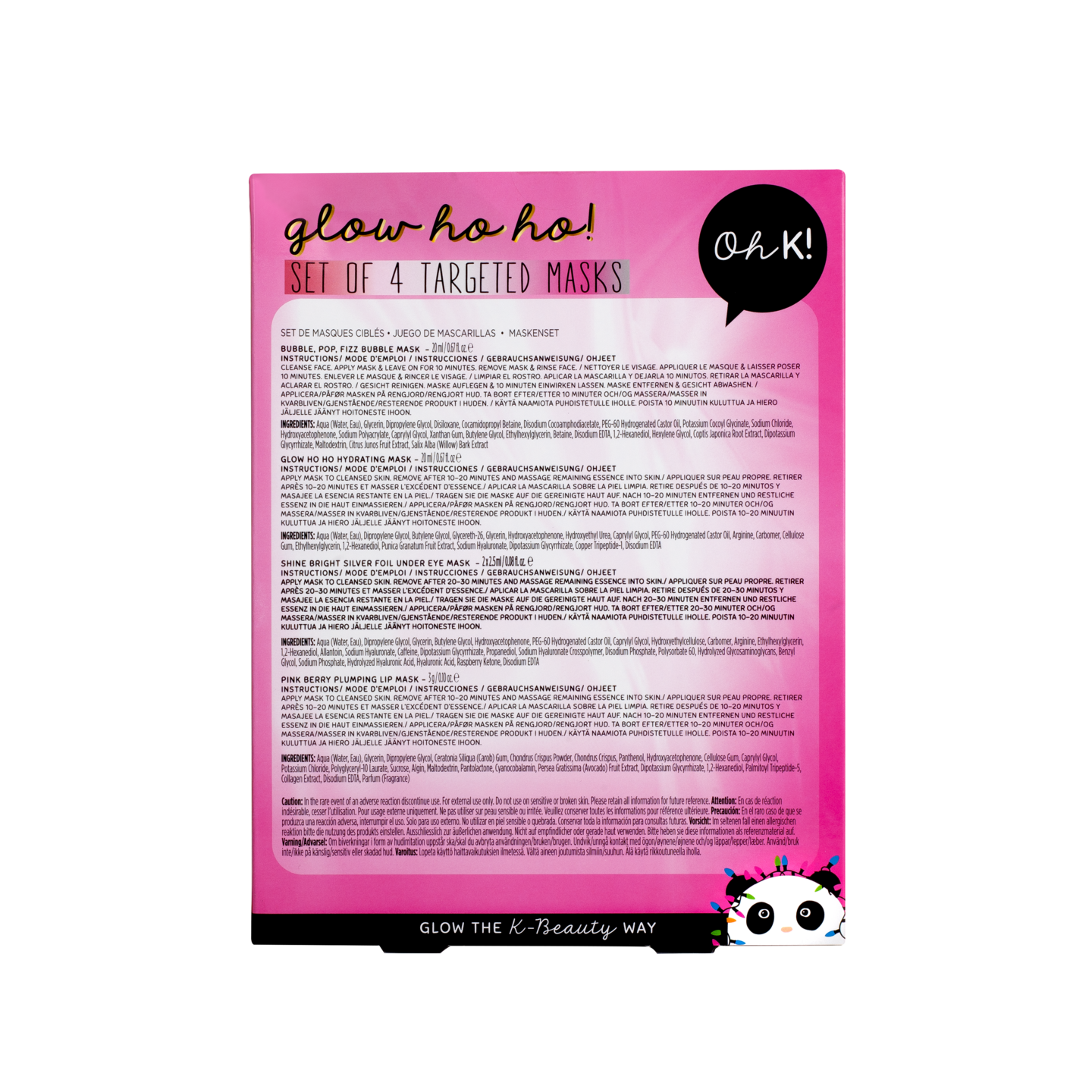 Oh K! Glow Ho Ho! Multi-Masking Set lahjapakkaus