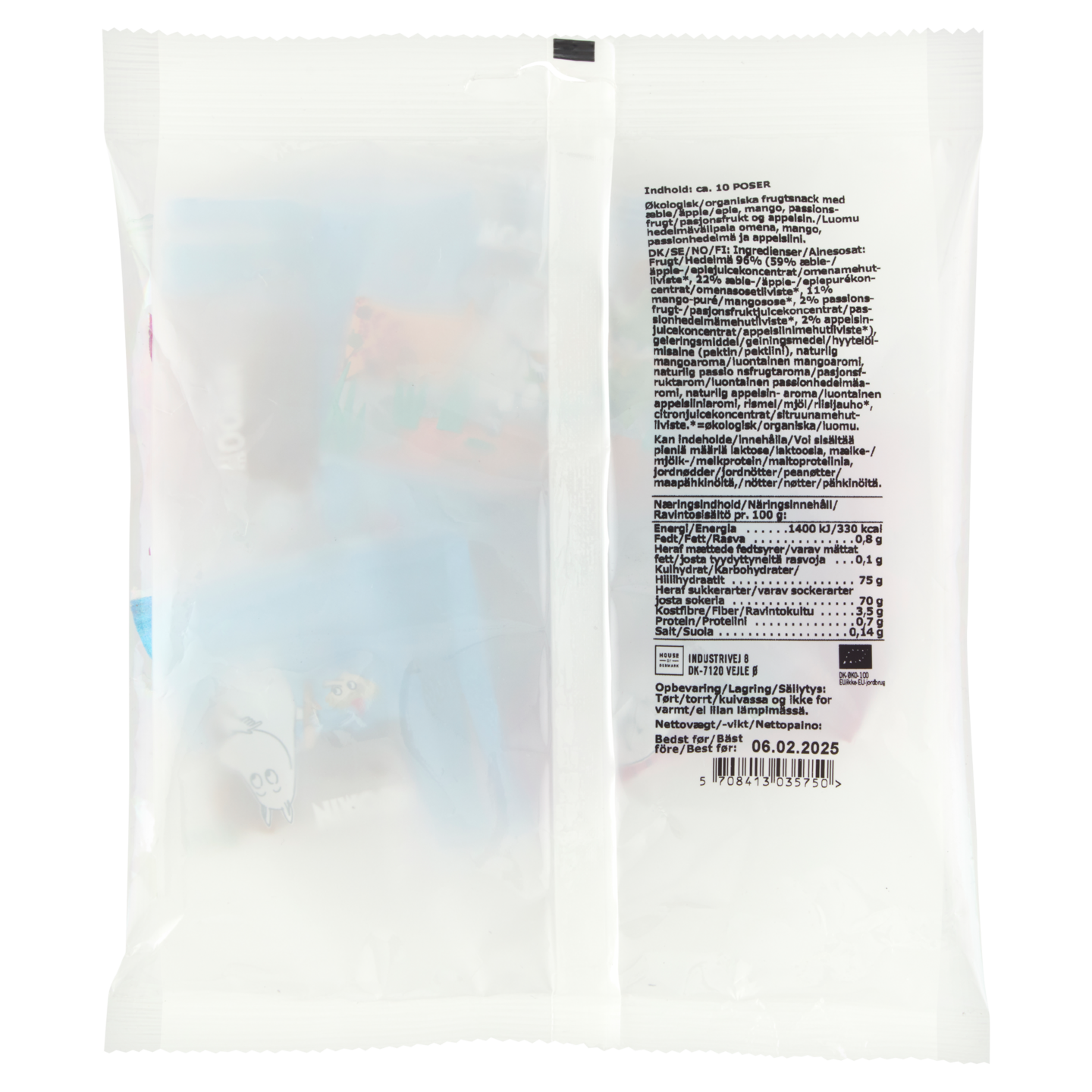 Moomin Fruit Bears multifruit 100g Luomu