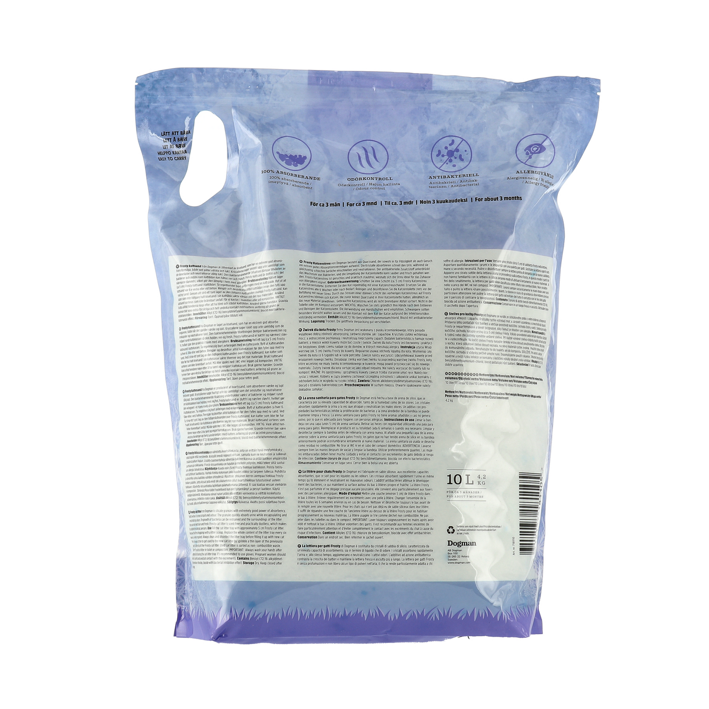 Frosty silicahiekka hajustamaton 10L