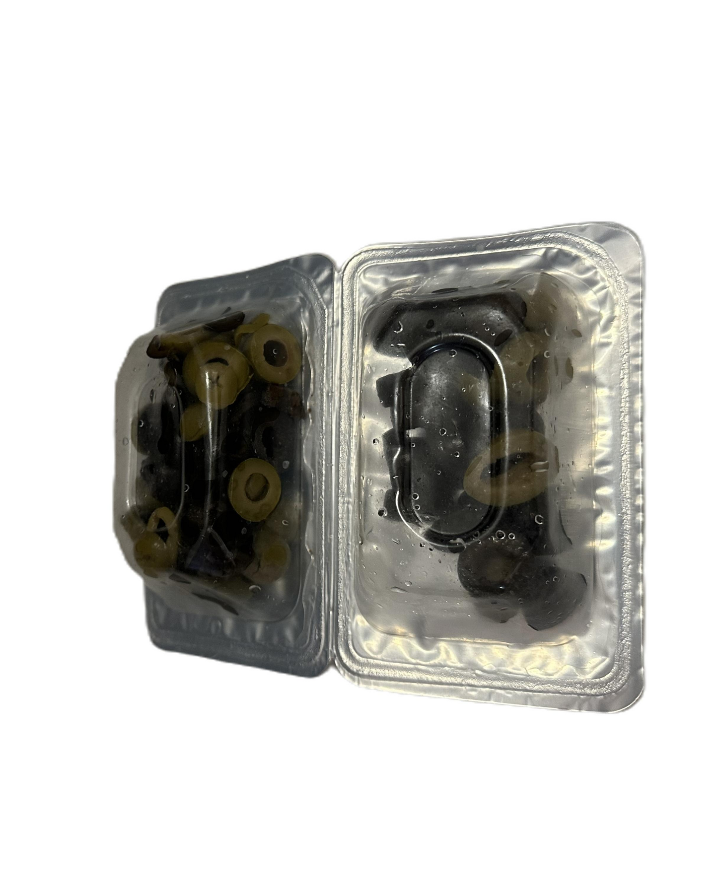 Polli viipaloidut vihreät ja mustat oliivit 2x40g