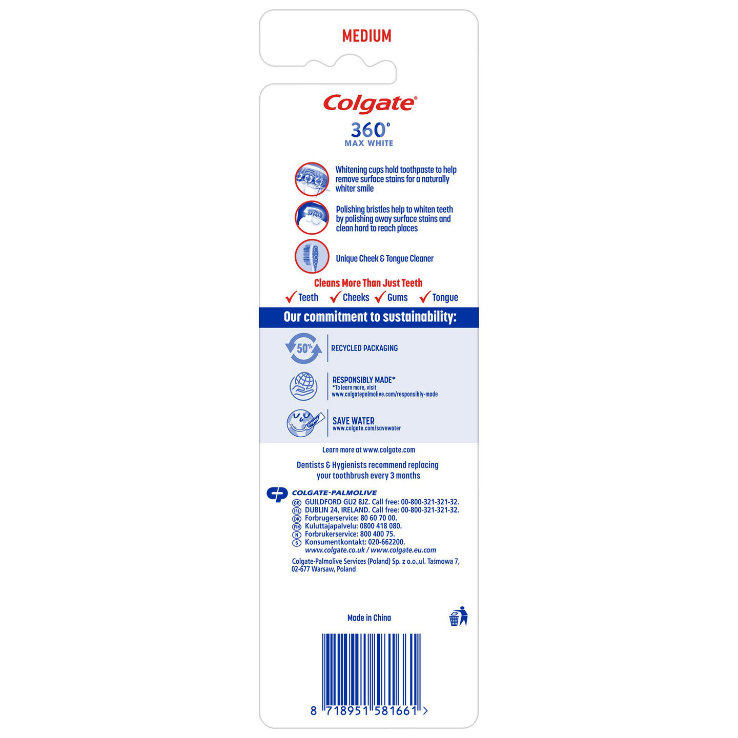 Colgate Max White hammasharja 3kpl medium