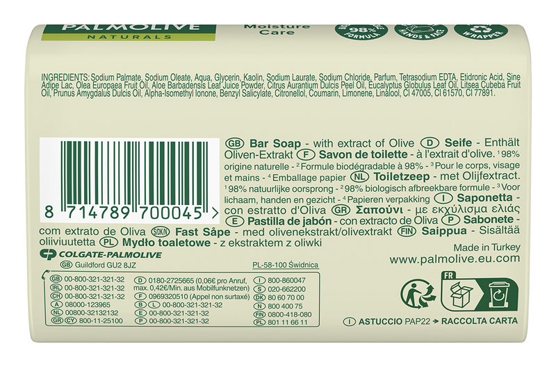 Palmolive Naturals Moisture Care palasaippua 90g