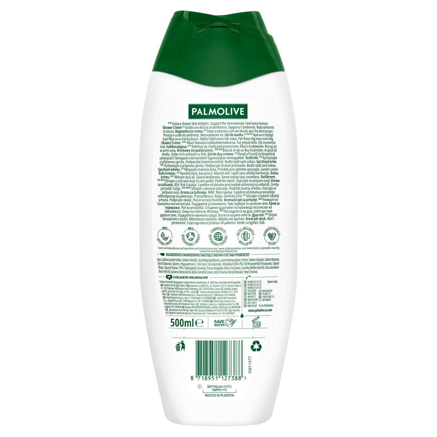 Palmolive Naturals suihkusaippua 500ml Camellia Oil and Almond