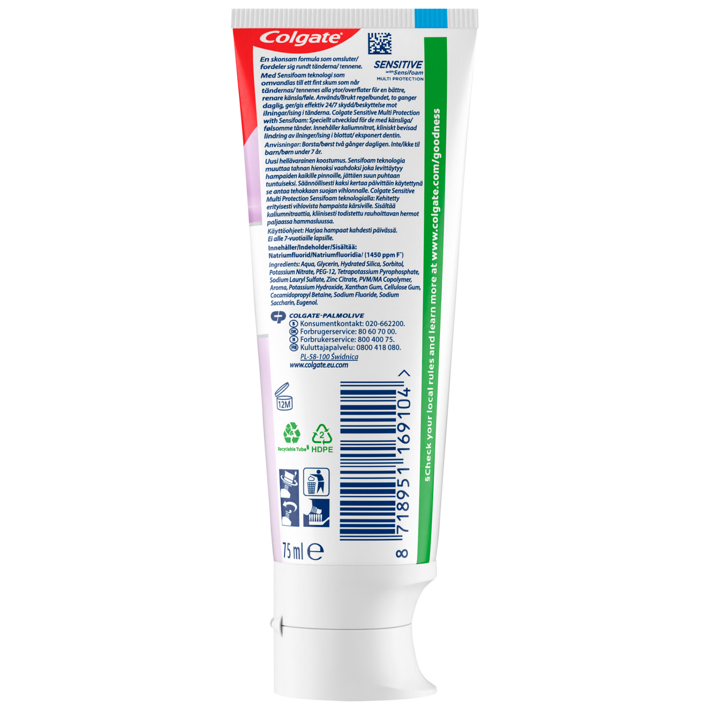 Colgate Sensitive Sensifoam Multiprotection hammastahna 75ml