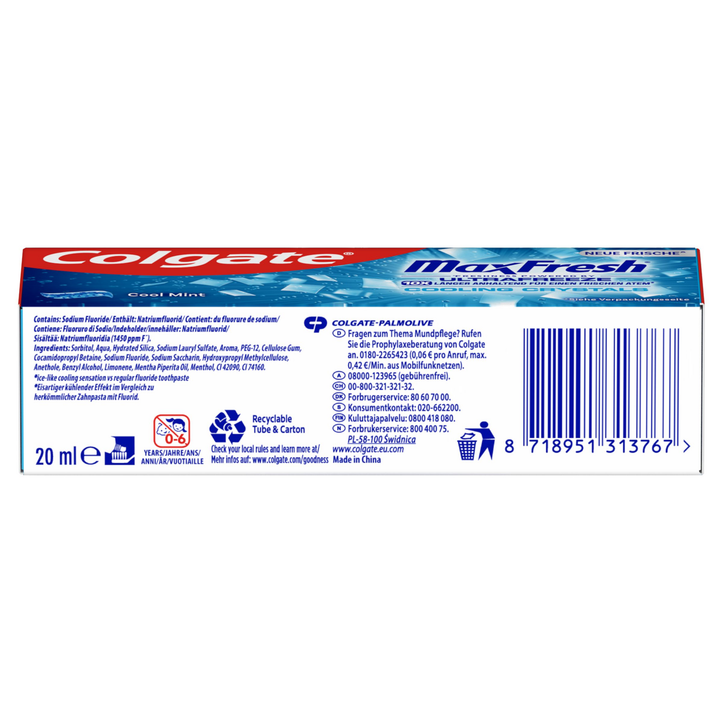 Colgate Max Fresh Cooling Crystals hammastahna 20ml