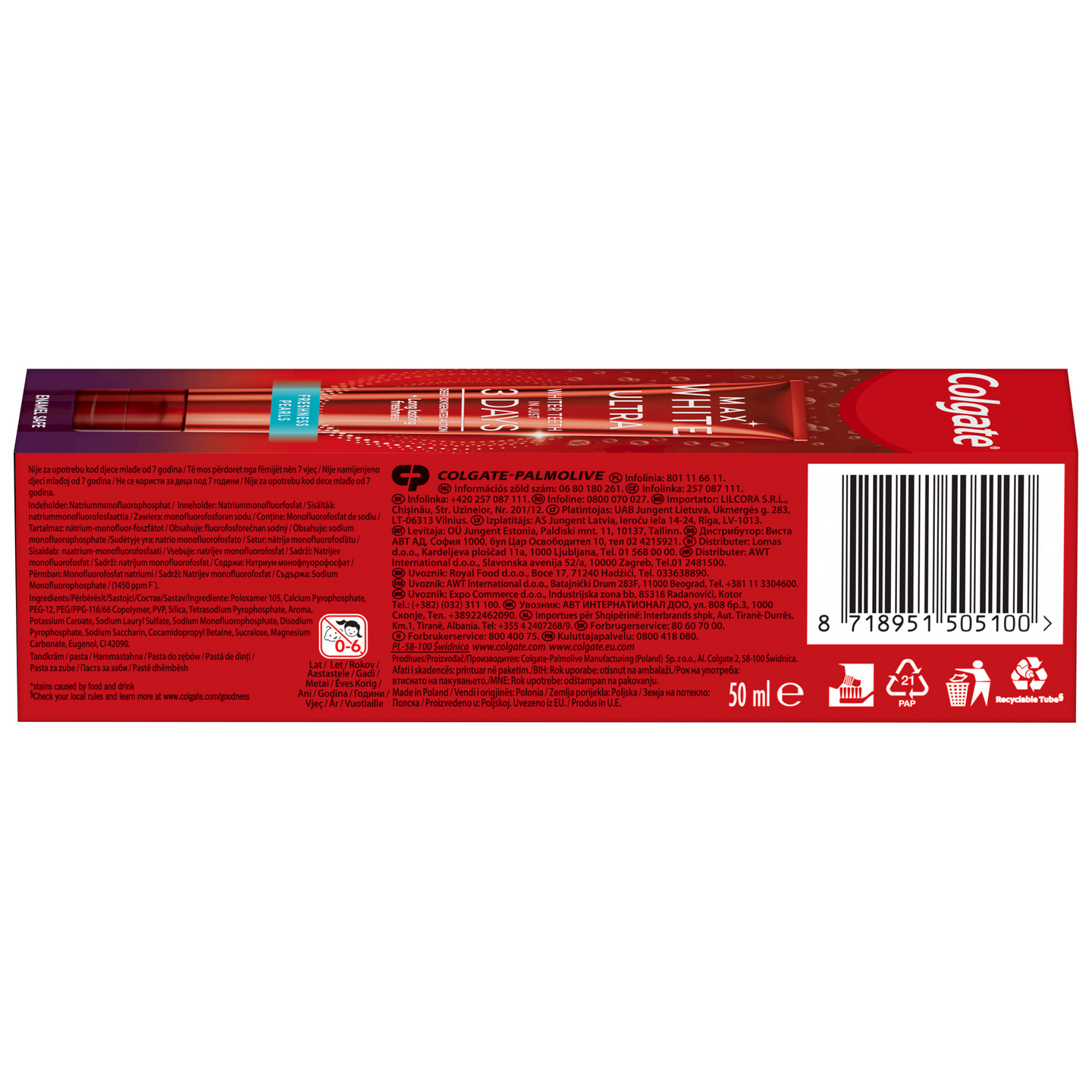 Colgate Max White Ultra Freshness Pearls hammastahna 50ml