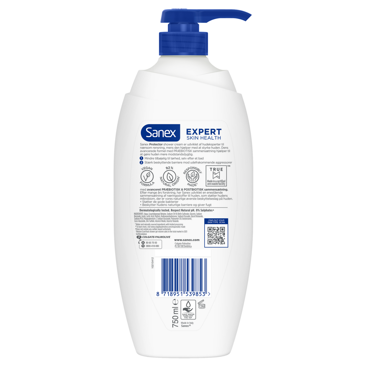 Sanex suihkusaippua 750ml protector kaikille ihotyypeille