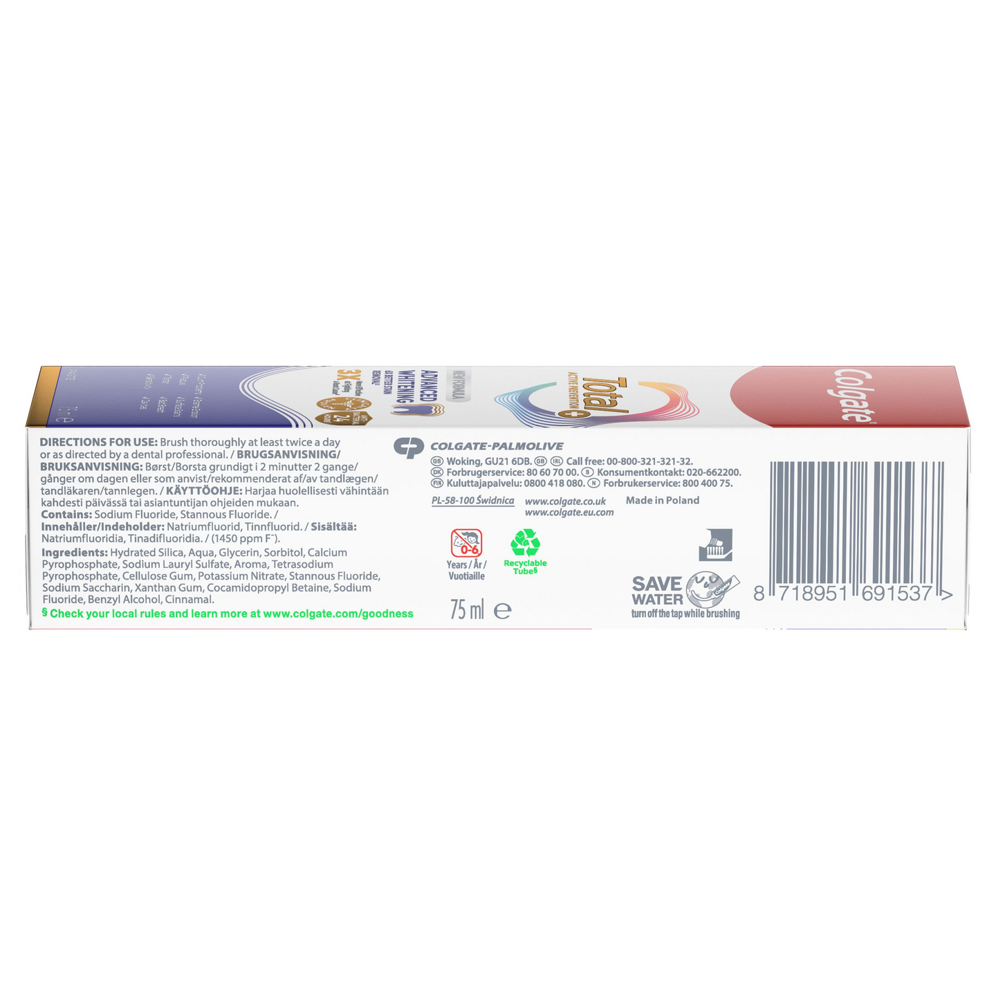 Colgate Total Advance Whitening hammastahna 75ml
