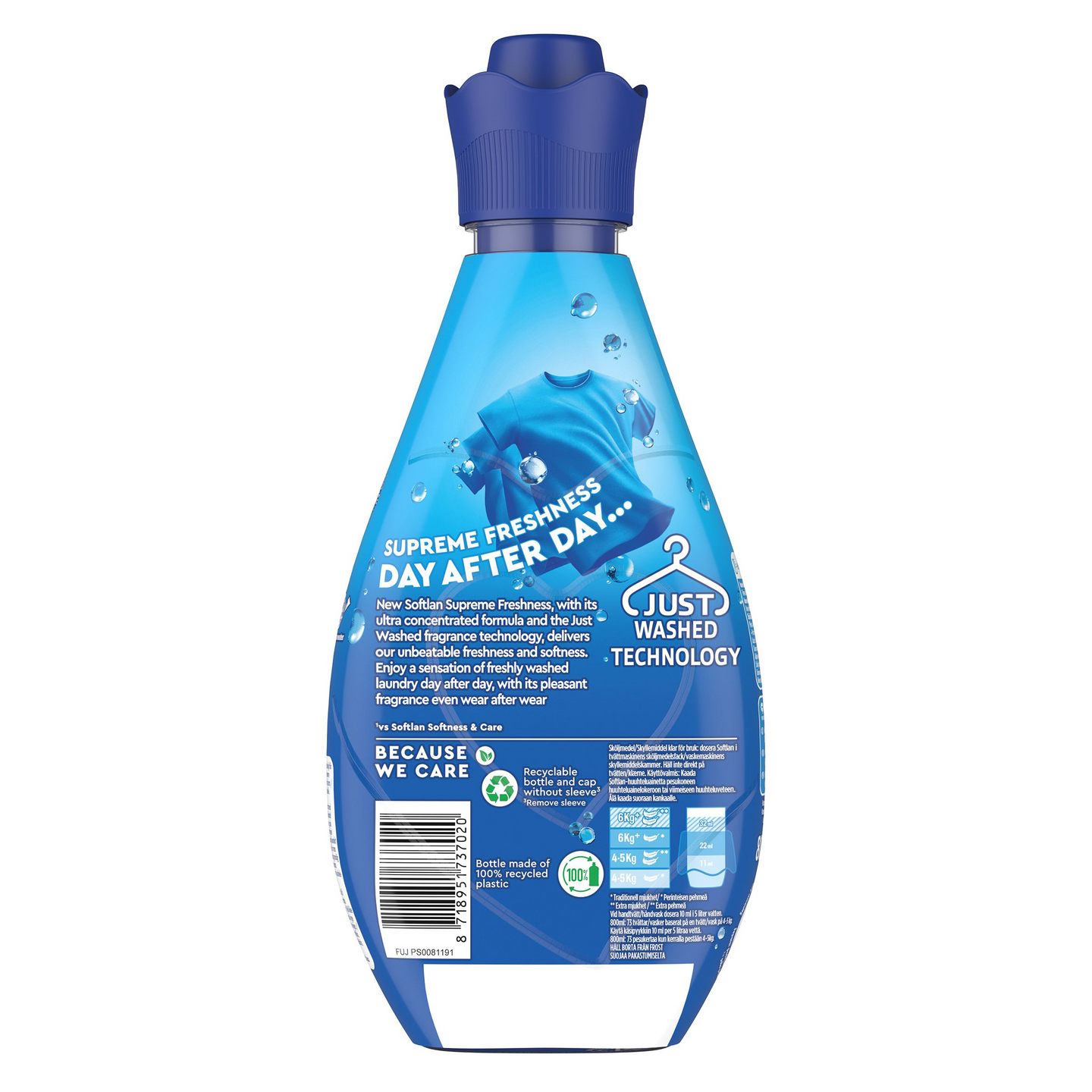 Softlan Supreme Freshness Ocean Breeze huuhteluaine 800ml