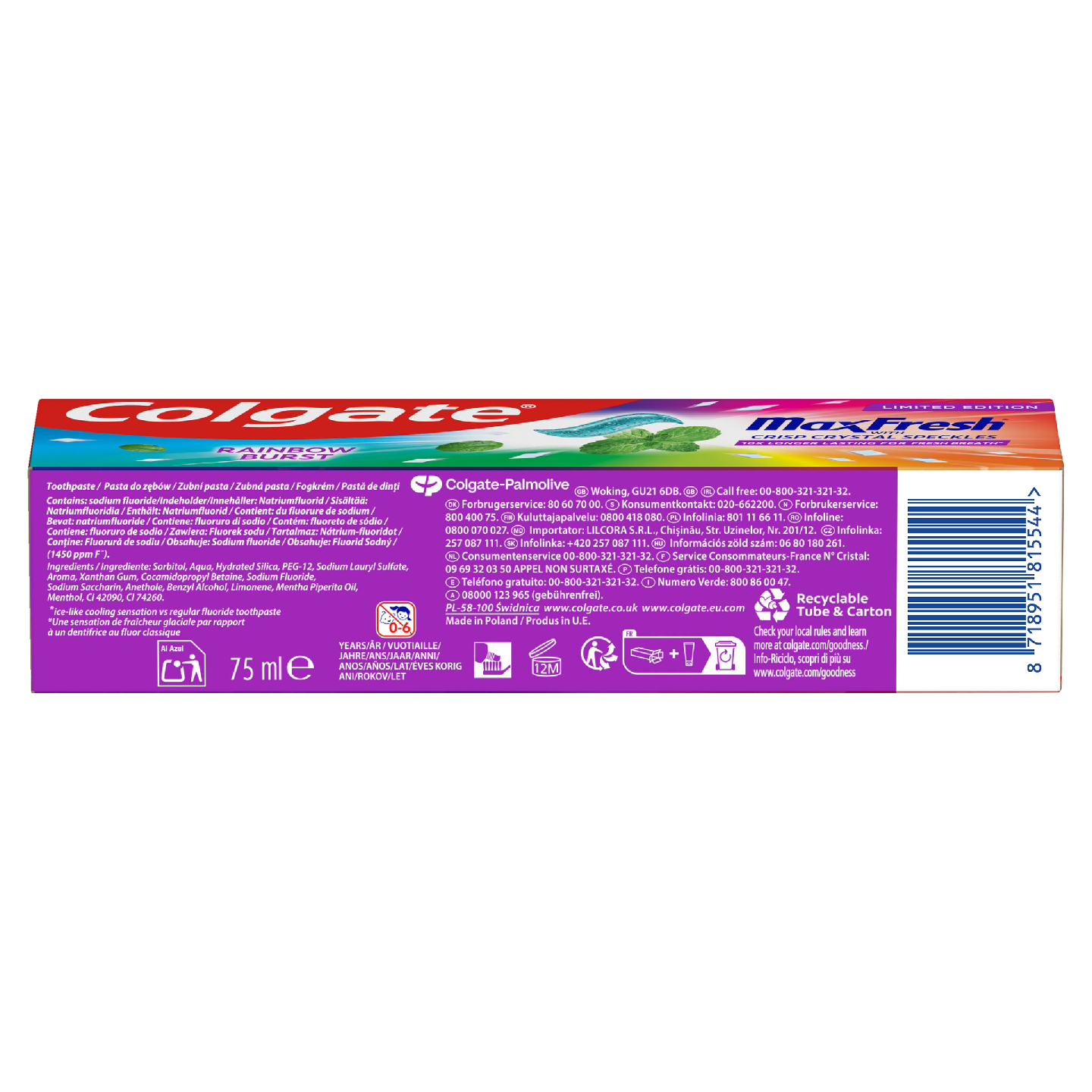 Colgate Max Fresh Rainbow hammastahna 75ml