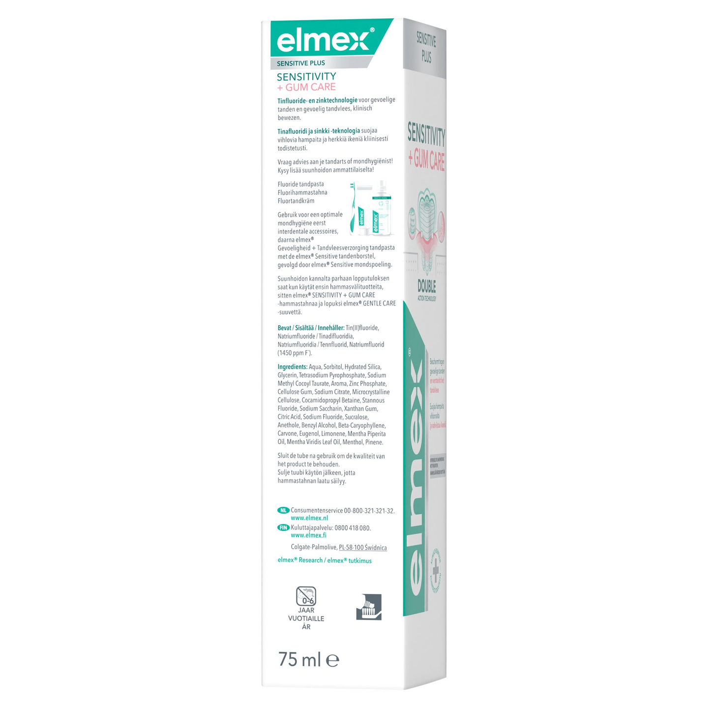 elmex Sensitive Plus Sensitivity + Gum Care hammastahna 75ml