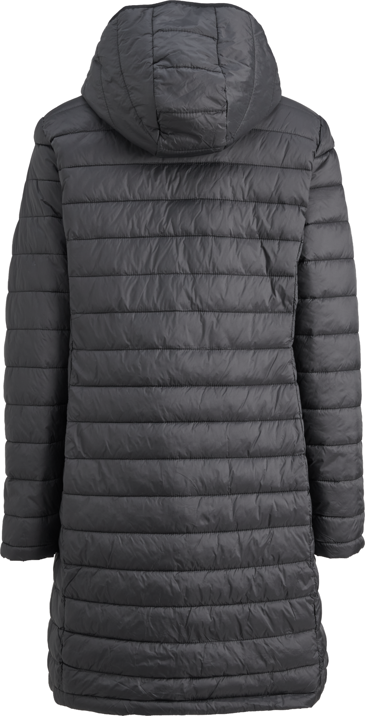 mywear naisten pitkä kevytvanutakki Pepita musta