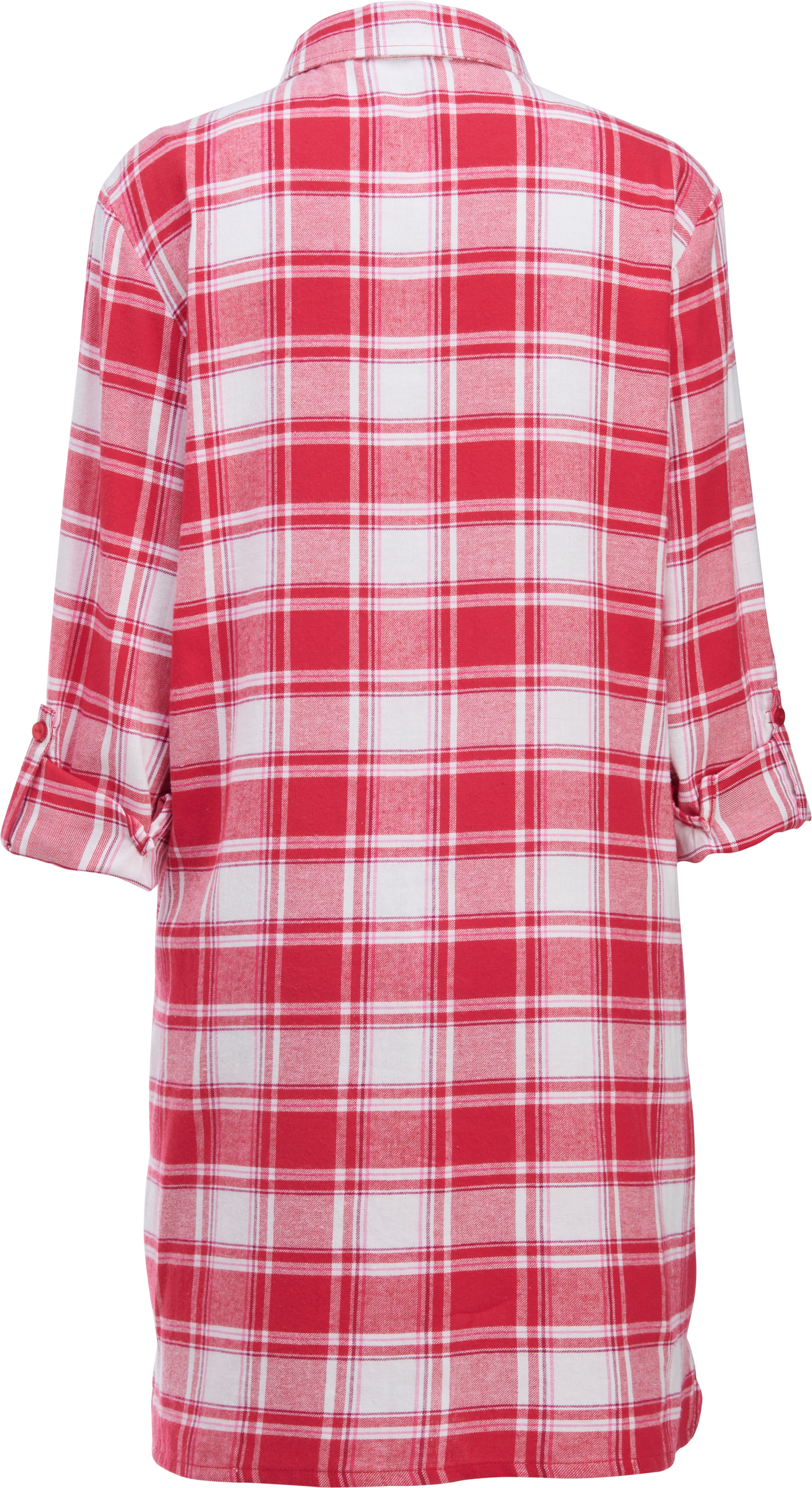 mywear naisten flanelliyöpaita Meeri, puna-valkoinen