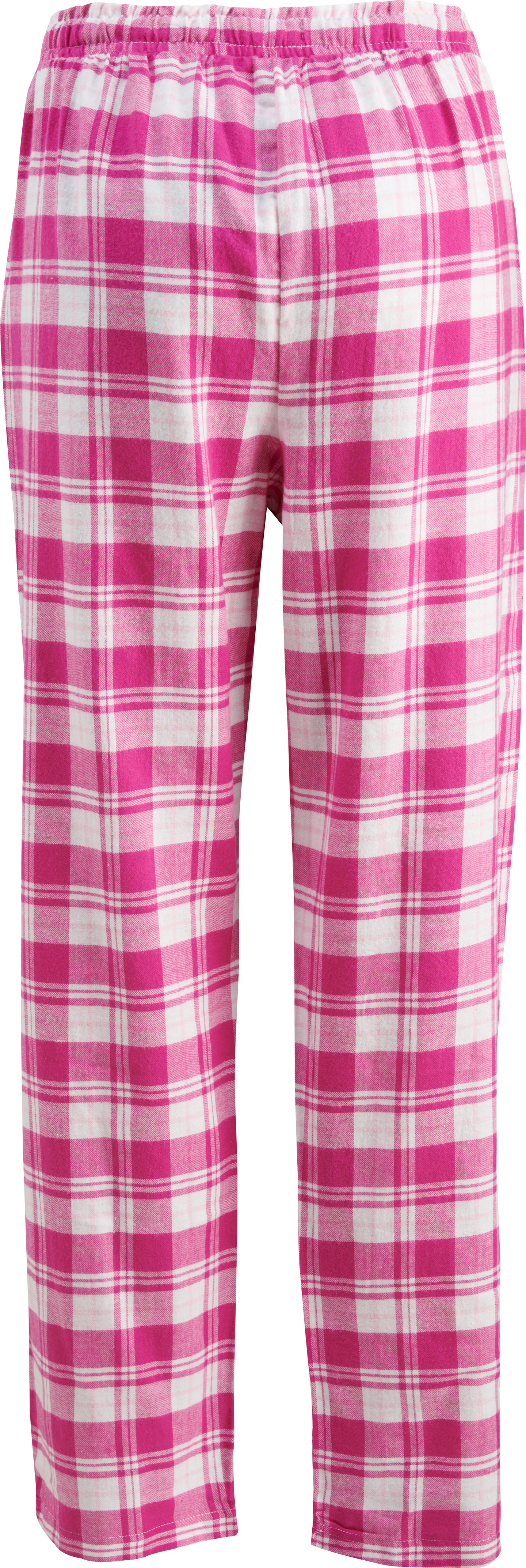 mywear naisten flanellihousut Mari, pink-valkoinen