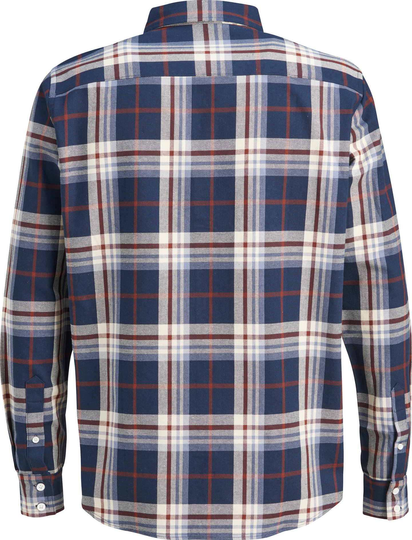 mywear miesten flanellipaita Aaron navy/ruskea